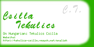 csilla tekulics business card